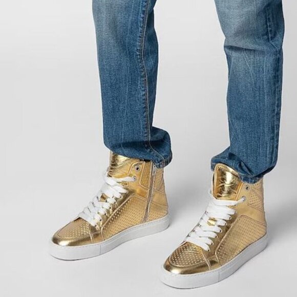 Zadig & Voltaire Shoes - Zadig&Voltaire - High Flash Vintage Metal Sneakers
